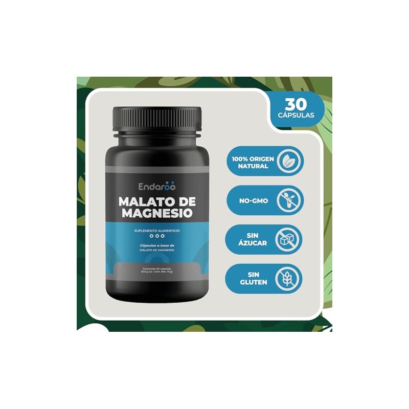 Malato de Magnesio 500 mg | Kit 2 Frascos |