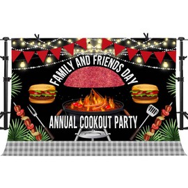 PHMOJEN Picnic Backdrop 10X8FT Family and Friends Day Annual Cookout Party Photo Backdrop Summer Park Decoration BBQ Party Bridal Shower Photo Booth Banners Studio Props BJLSPH2120
