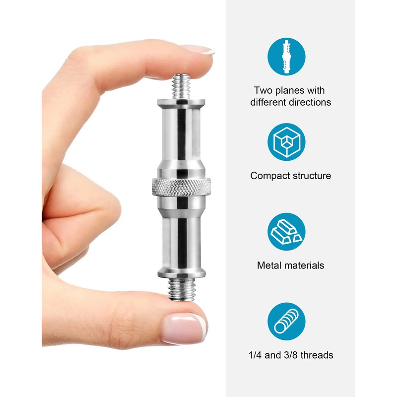 Selens 2 Pcs Up 3/8 to 1/4 Adapter Thread Screw