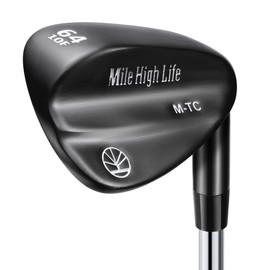 Mile High Life Golf Wedges| Entry Level Golf Sand Wedge Sets | Golf Gap Wedge Sets | Black Titanium Layer Lob Wedge Golf Clubs for Men & Women | 64 Degree Wedge Right Hand