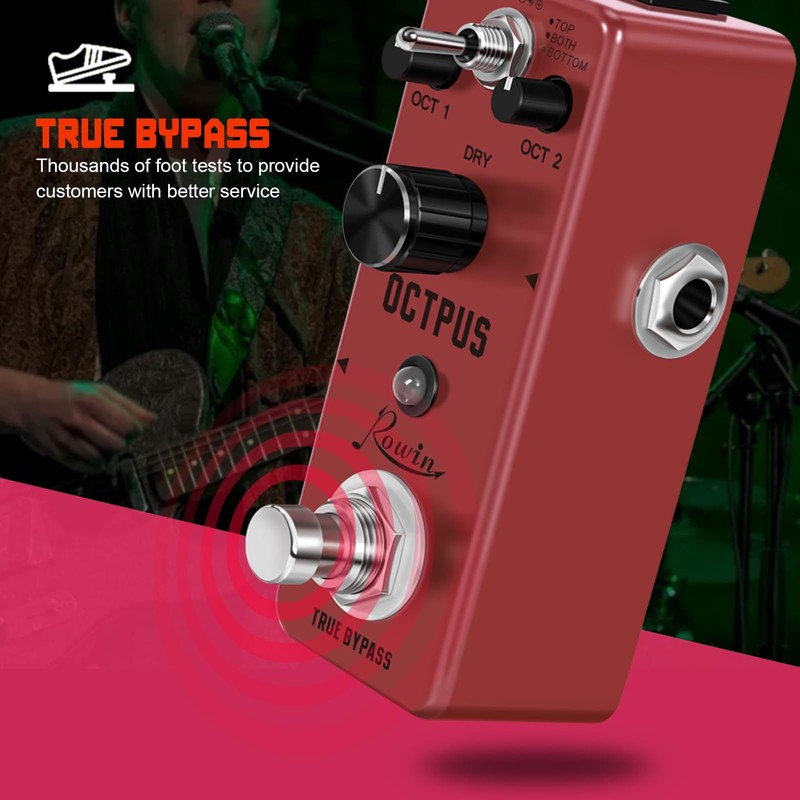 Rowin Polyphonic Octave Guitar Effects Pedal Pure Octopus Digital Mini