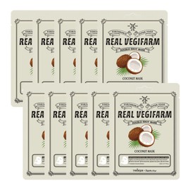 Fotherskin Superfood Real Vege Farm Double Shot Mask 23ml (10 sheets) Coconut / 포더스킨 슈퍼푸드 리얼 베지팜 더블 샷 마스크 23ml (10매) 코코넛