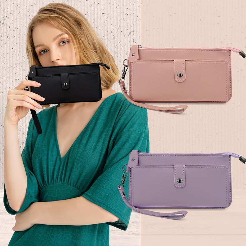 AfitLulu Long Handheld Wallet, Multiple Card Slots Women’s Bag with