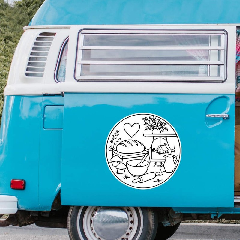 Extra Large 460mm 'Bakery Love' Permanent Sticker Decal for Cars/Windows/Bins/Walls