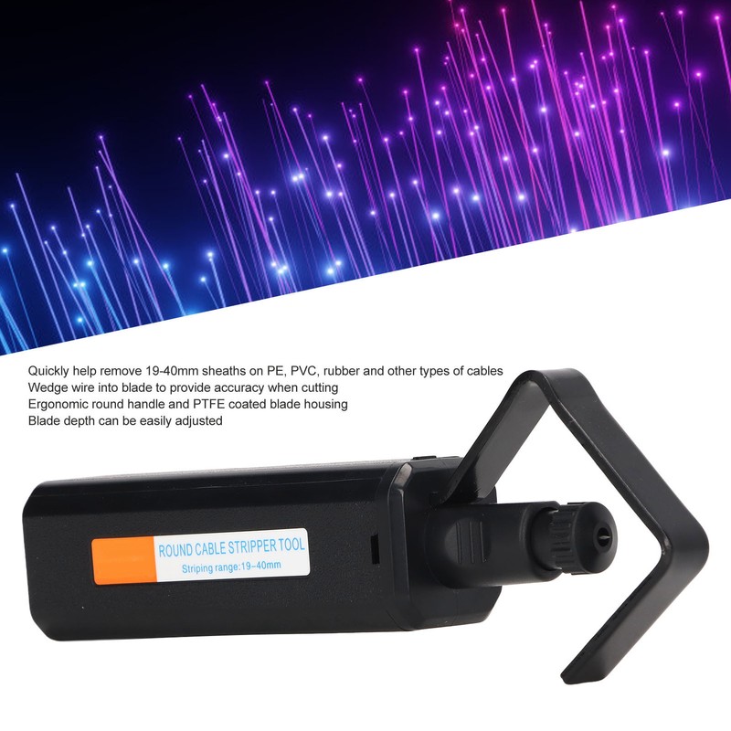Cable Jacket Stripper Round Hand Tool Horizontal Vertical for 19‑40mm