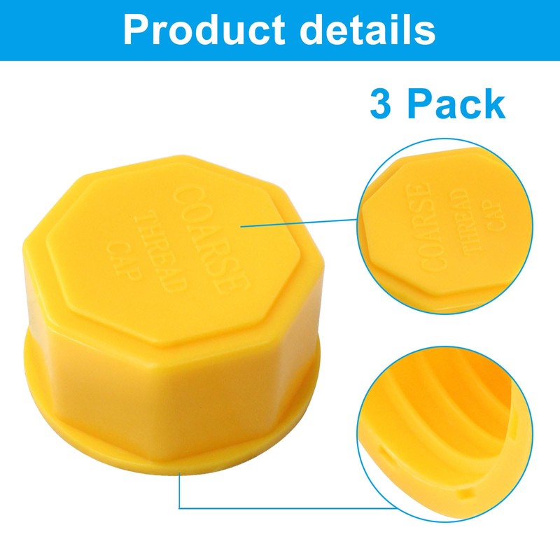 Moicstiy 3 Pcs 5 Gallon Gas Can Cap, Plastic Coarse