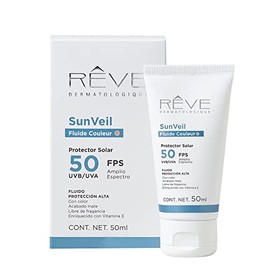 SunVeil Fluide Couleur FPS 50 - Protector Solar - Amplio espectro frente a la radiación UVA y UVB - Vitamina E – 50 ml