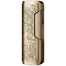 W.SWAN Cigar Lighter Bronze Carving Single Jet Flame Windproof Butane Refillable Gas Torch Lighters