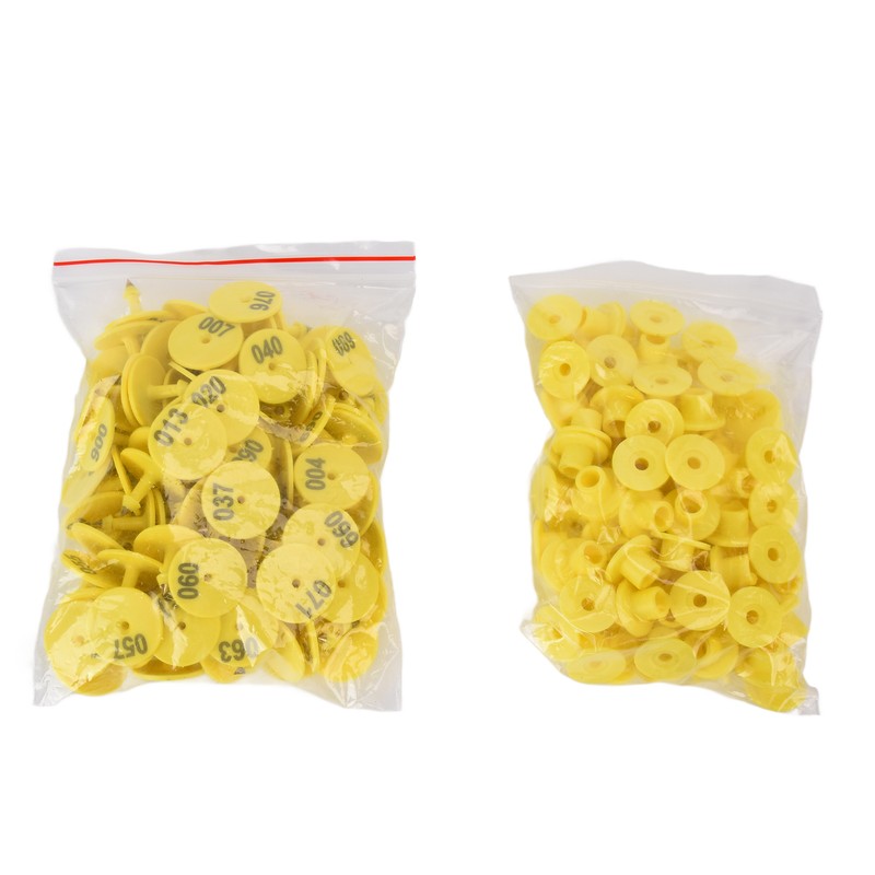 100pcs Livestock Ear Tag Anti Dropping Pig Round Ear Tag