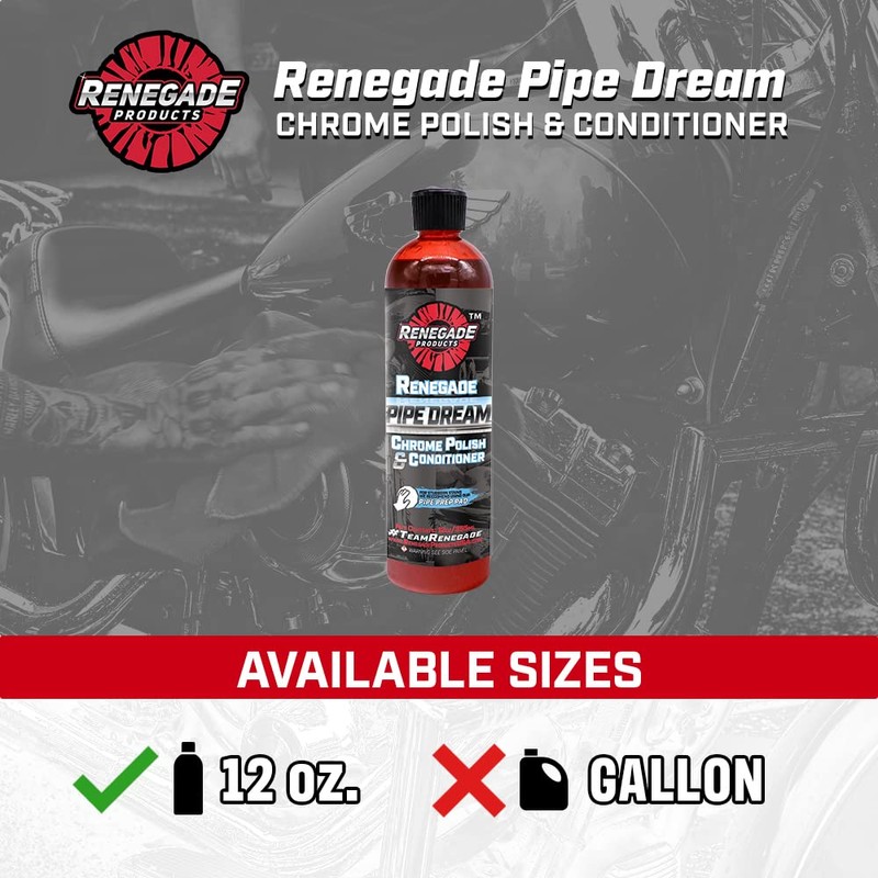 Rebel Pipe Dream 12 oz Chrome Polish Conditioner and Cleaner