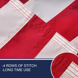 Bradford Civil Peace Flag 5x8 ft Outdoor Made in USA, Embroidered American Peace Flags Double Sided Heavy Duty, Polyester Unite States US Civil Flag with 3 Grommets