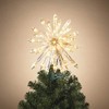 Gerson 2619000 Electric Lighted Glittered Acrylic Starburst Tree Topper with