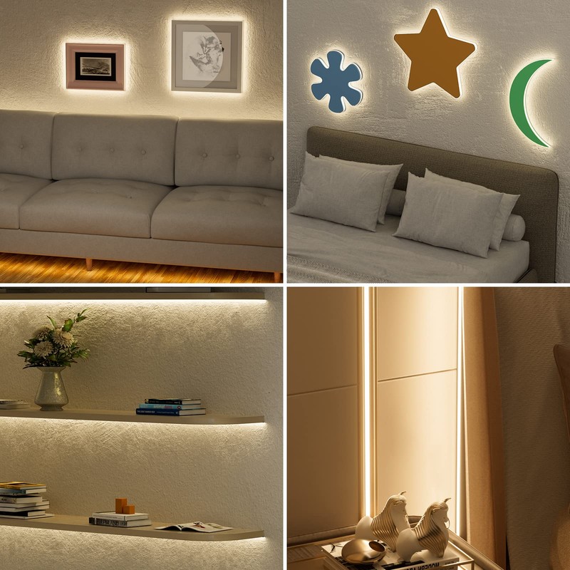 PAUTIX COB LED Strip Lights with RF Remote,UL Listed Dotless