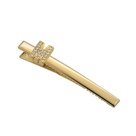Spinningdasiy Crystal Initial Bijou Hair Clip M Gold
