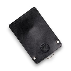 Leather Key Holder with Durable Metal Key Ring – Compact and Stylish Keychain Organizer for Men and Women (Black)