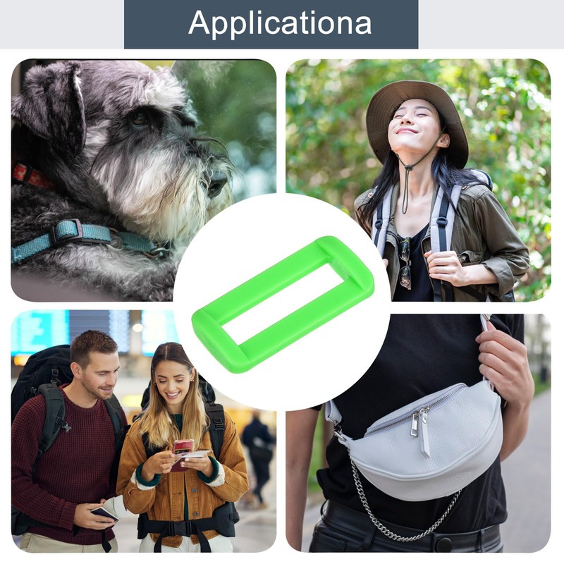 uxcell 16Pcs Plastic Rectangle Ring, 1" Slide Rectangle Buckle, Webbing