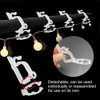 WYAN 60 PCS Gutter Hooks,Removable Combination Gutter Hooks,Plastic Gutter Clips,Christmas