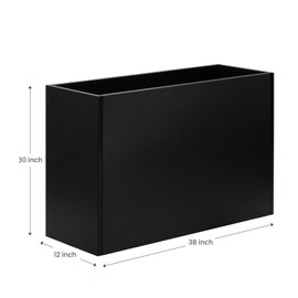 Talustool Metal Planter Box 38”x12”x30” with Adjustable Shelf & Smart Drainage - Heavy-Duty Powder-Coated Steel, All-Weather Indoor/Outdoor Use for Garden, Patio, Balcony