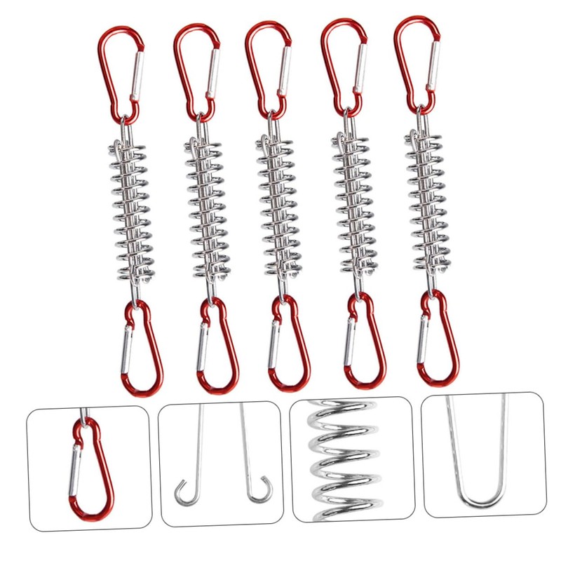 Gatuida 1 Set Outdoor Spring Hook Buckle for Camping Tent