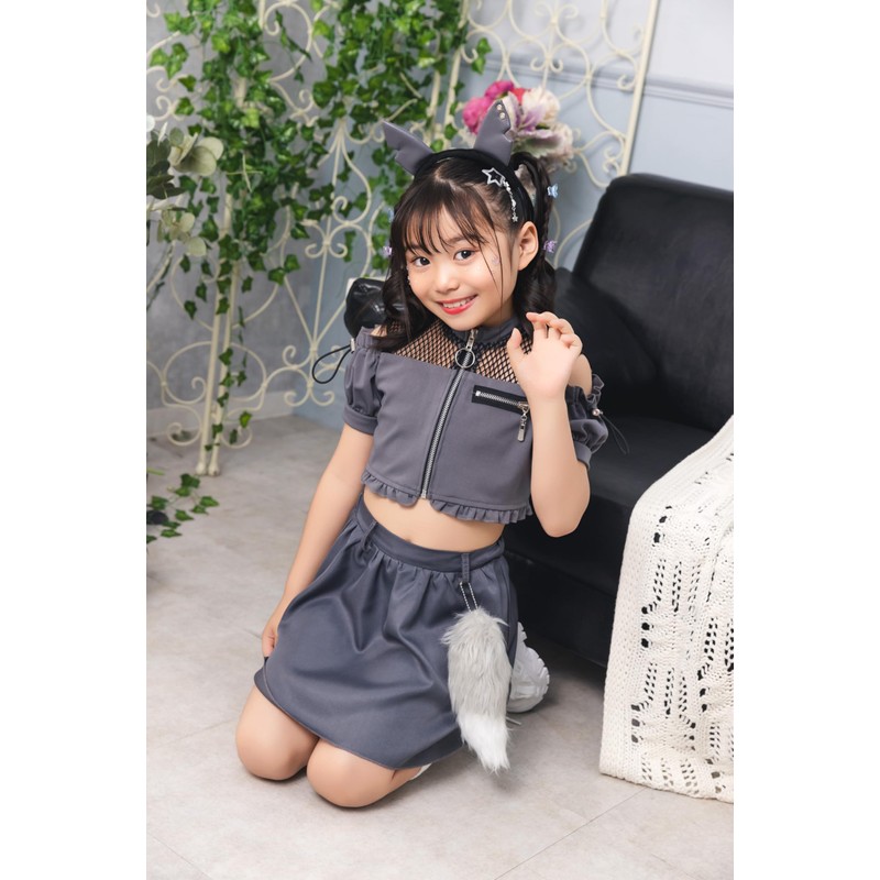 Clear Stone Halloween Toxic Wolf Kids Cosplay, 55.1 inches (140