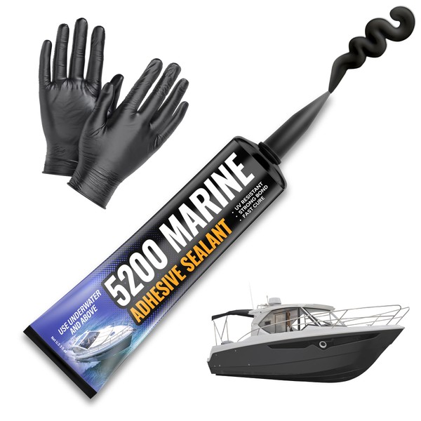 [Black] 5200 Marine Sealant - Fast Cure, High Bond Strength,