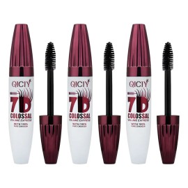 Juego 3 Mascara De Pestañas 7d Negro Alargador Y Waterproof