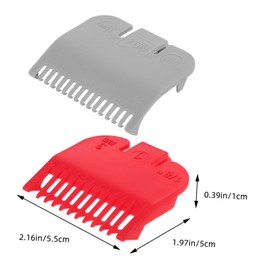 Ipetboom 2Pcs Professional Hair Cutting Clipper Guards Durable Convenient Hair Guides for Accurate Control for Personal and Salon Use Grey