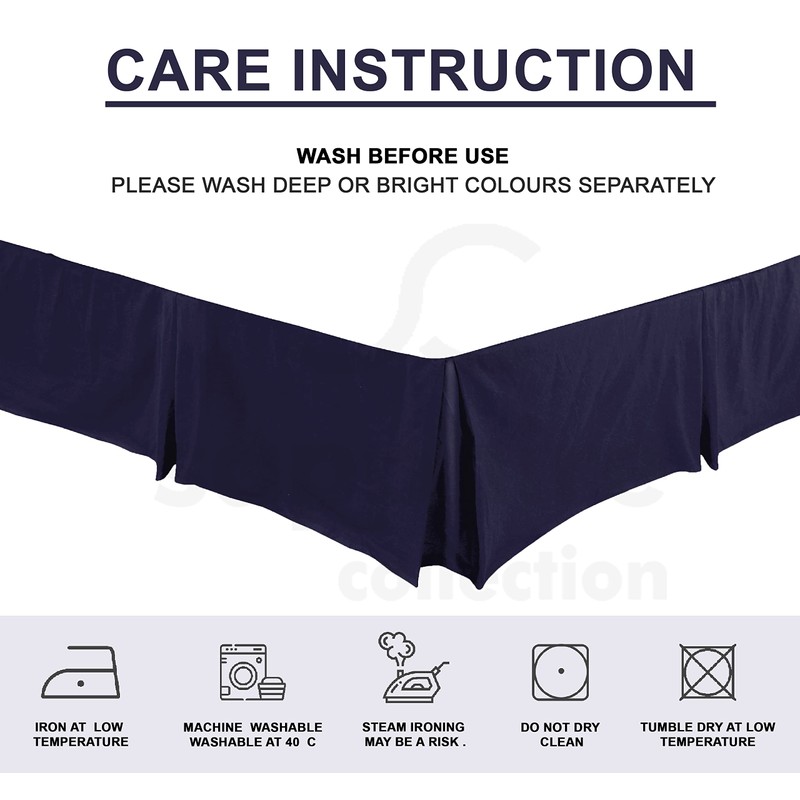 Sapphire Collection PLAIN DYED POLY COTTON PLEATED PLATFORM BASE VALANCE