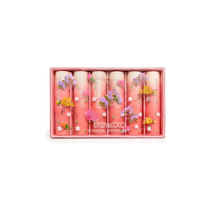 Set De Labiales Kevin Coco, 6 Labiales Tonos Variados