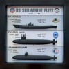 US Submarine Fleet Shadow Box Display, Balao, Sturgeon, Los Angeles,
