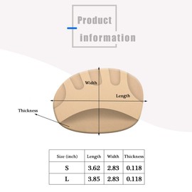 2 pares de almohadillas de tela de panal para el antepié, para hombres y mujeres, almohadillas de metatarso suaves de gel para aliviar la fatiga del pie (pequeño)