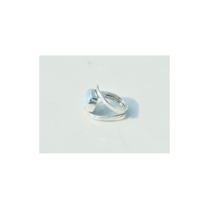 Larimar Ring, Sterling Silber ring, Statement Ring, Edelstein Ring, nat√ºrlicher