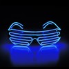 Aquat Shutter El Wire Neon Rave Glasses Light Up Flashing