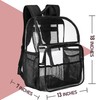 GiMiUiTo Clear Backpack,See Through Backpack School Approved Heavy Duty Clear