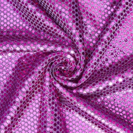 Faux Sequin Knit Fabric Shiny Dot Confetti for Sewing Costumes Apparel Crafts by The Yard (1 Yard, Purple)