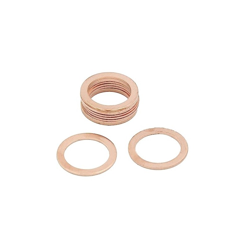10pcs Copper Crush Washers Flat Car Sealing Gaskets Rings M16