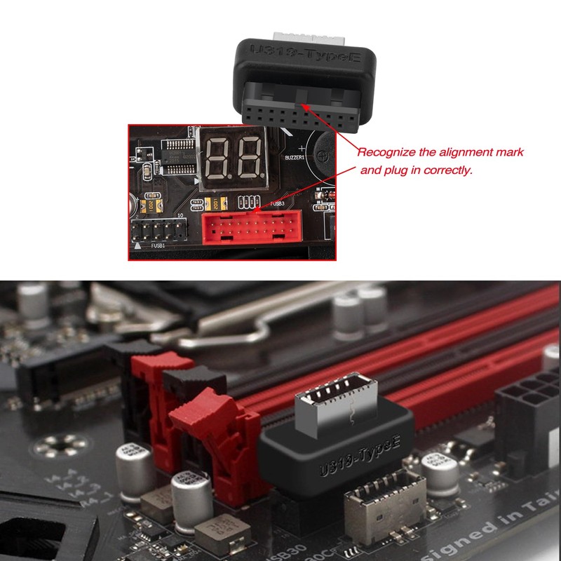 XRIKUI USB Front Panel Adapter 19-Pin Internal Connector for PC