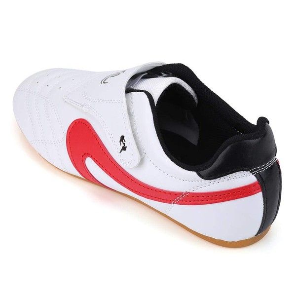 Martial Arts Taewondo Shoes, Martial Arts Trainning Shoes Karate Kung Fu Tai Chi Boxing Sport Gym Martial Arts Shoes Red Stripes Sneakers for Men Women Kids Children Teenager Adults
