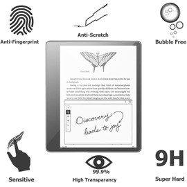 MEMELOKA Schutzfolie für Kindle Scribe 2024/2022 10.2 Zoll, 2 Stück [Hohe Empfindlichkeit][Anti-Bläschen][Anti-Fingerabdruck] 9H Härte Anti-Kratzen Gehärtetes Glas Displayschutz Kindle Scribe