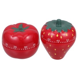 Vaguelly 2pcs 60 Small Teapot Timer Cute Timer Minutes Manual Countdown Timer Kitchen Timers for Cooking Kitchen Timer Manual Visual Timers for Tomato Kitchen Timer Mechanical Red Abs