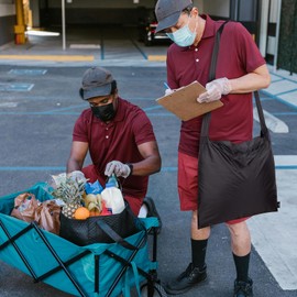 KALIDI Compact Tote Shopping bag Lightweight Foldable Tiny Reusable Grocery Shoulder Bag Crossbody