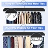 RESOVO Upgraded Tie Rack Hanger with 20 Foldable Metal Hooks,