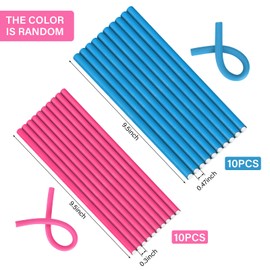 20 Stück flexible Lockenwickler für Haare, ohne Hitze, keine Schäden, Lockenwickler aus Schaumstoff, flexible Lockenwickler zum Locken, weicher Schaumstoff, für langes Haar, mittel