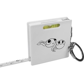 Azeeda 'Cute Tadpoles' Keyring Tape Measure/Spirit Level Tool (KM00038780)