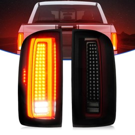 Gubebaili LED Tail Light Fit for Chevy Colorado/Fit for GMC Canyon 2015-2022 (Factory Halogen Type) Rear Brake Lamp Taillight Assembly, Black Housing Smoke Lens