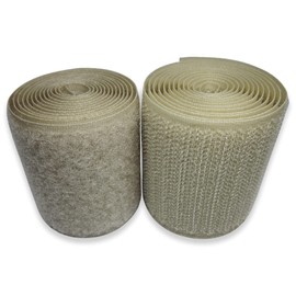 3/4 inch Wide Light Beige Sew on Hook and Loop Tape Non-Adhesive 1 Yd Length Tan Nylon Hook Loop Tape Fabric Fastener Set for Military Form Bags Clothes Shoes Backpacks DIY Craft