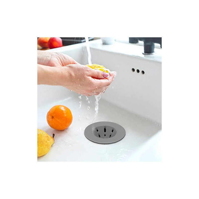 Oggi 7731V Sink Strainer, 4.5", Charcoal