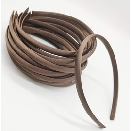 Hixixi - Paquete de 20 diademas de tela de satén cubierta para niñas y mujeres (20 unidades, color marrón)