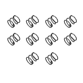 TOP-VIGOR 10Pcs Compression Spring, 1.2mm Wire Dia, 15mm OD, 15mm Free Length Dual Extended Durable Dual Hook Tension Spring for Furniture Screen Doors Repair Projects