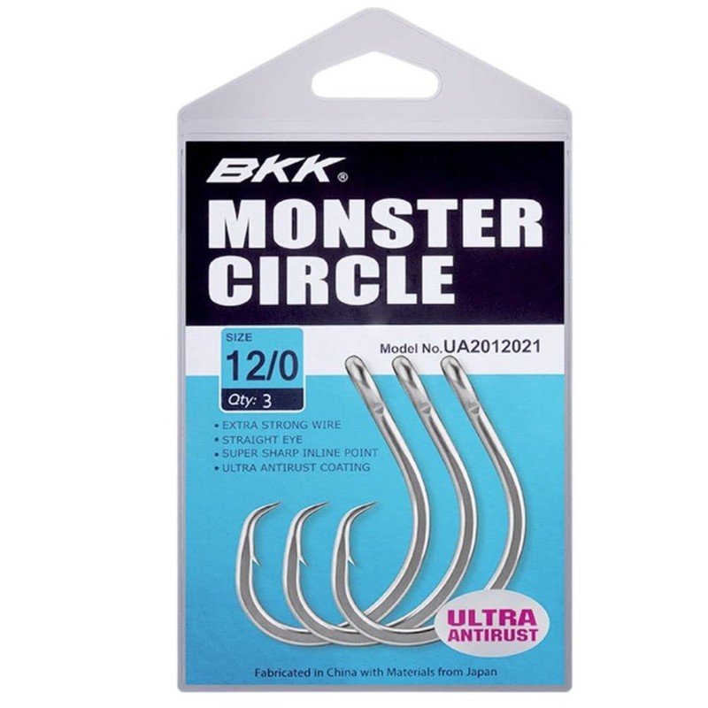 BKK Monster Circle Hooks 12/0 Qty 3